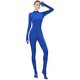 UINASH Long Sleeve Unitard Mock Turtleneck Full Body Spandex Footed Bodysuit Costume Jumpsuit Adult Unisex