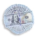 Top Treasures Prop Toy | 10,000$ |100 Count of 100$ Dollar Bills | Double-Sided Banded | Pretend Play | Fake Real | Great for Games with Children | (100)