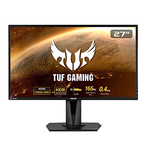 Asus Tuf Gaming Vg27Bq - Ecran PC Gamer Esport 27" Wqhd - Dalle Tn - 16:9 - 165Hz - 0,4Ms - 2560X1440 - Display Port & 2X Hdmi - Haut-Parleurs - Nvidia G-Sync - Amd Freesync - Elmb - Hdr 10
