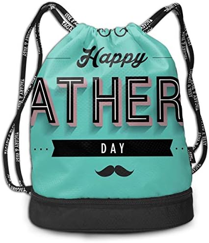 Address Verb Drawstring Backpack with Pocket Multifunctional Sturdy Father's Day Sackpack Sports Gym Shoulder String Bags