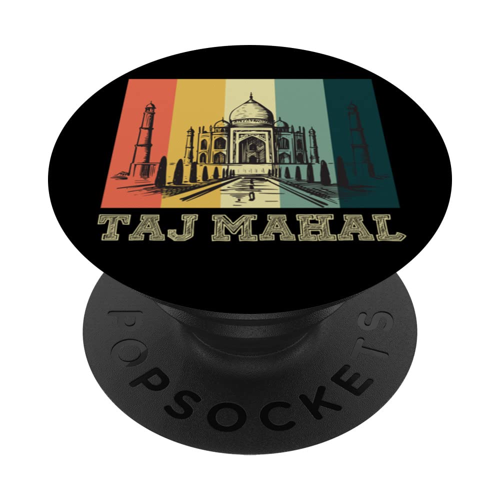Taj Mahal Retro Vintage Temple from India Asia PopSockets Swappable PopGrip