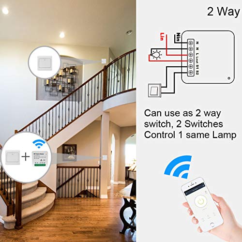 RHG Diy Wifi Smart 1 Way 2 Gang Light Led Dimmer Module Smart Switch Vida InteligenteTuya App Control Remoto Trabajar con Alexa Google Home