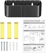 Suptek Remote Control Holder Wall Mount for 3-4 Remotes, Black view 7