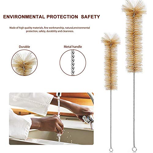 LTKJ Thick Glass Graduated Cylinder Measuring Bottle Set 5ml 10ml 50ml 100ml Glass with 2 Cleaning Brushes Chemistry Lab Graduated Measure Tools