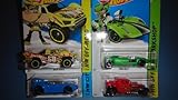 HOT WHEELS 2014 RELEASE TEAM HOT WHEELS SET OF 4 BLUE, RED, YELLOW AND GREEN DRIVERS, HOT WHEELS TEAM HOT WHEELS QUICK N' SIK, TWIN MILL, BAJA TRUCK AND BONE SHAKER SET