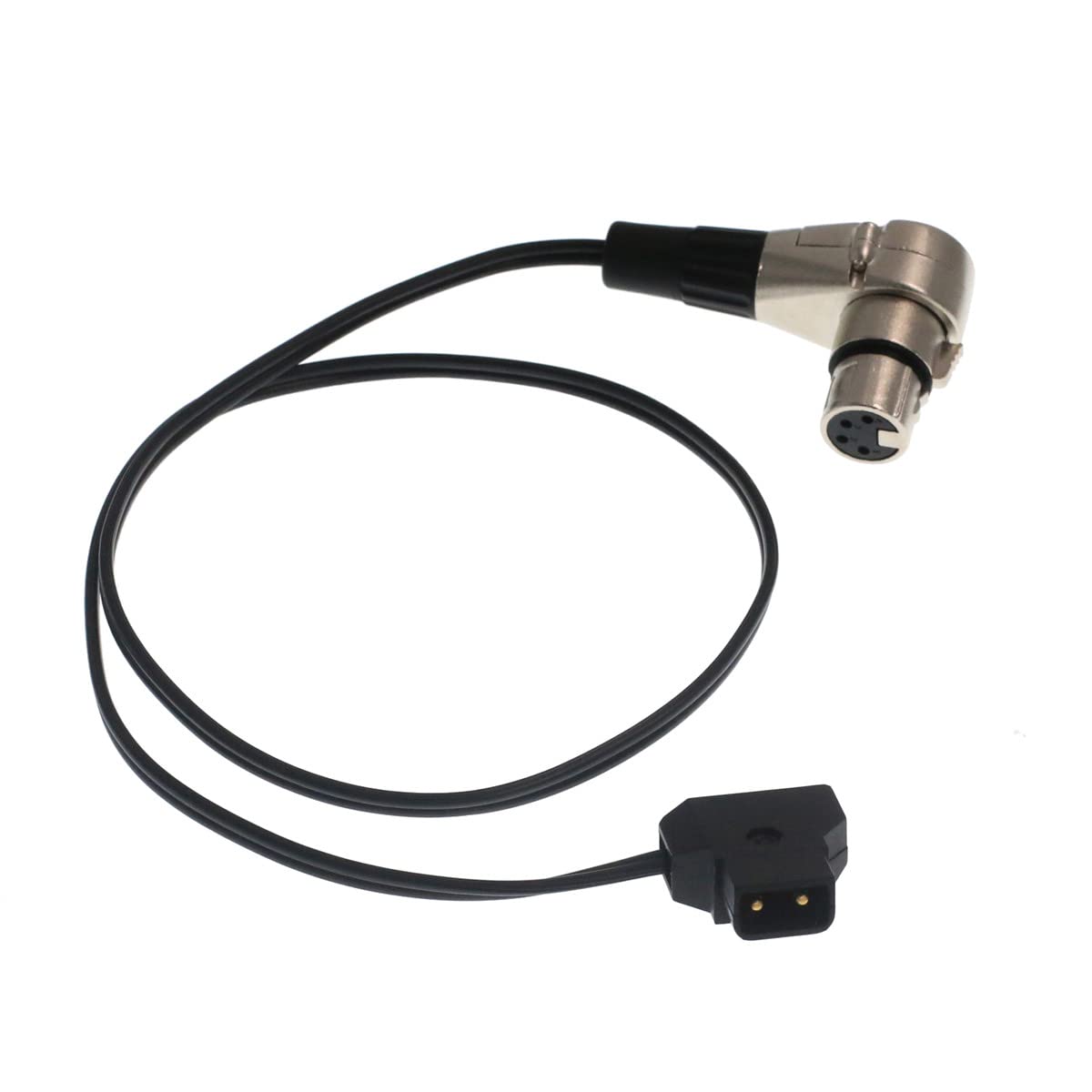 HangTon D-tap P-tap to Right Angle XLR 4 Pin Female Power Cable for Sony VENICE, Blackmagic URSA Mini Pro Camera, ARRI Monitor