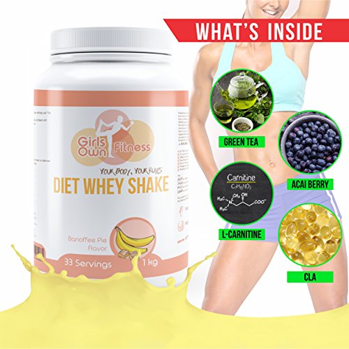 Diet Whey Protein Shake for Women, Build Lean Muscle, 33 servings, 1