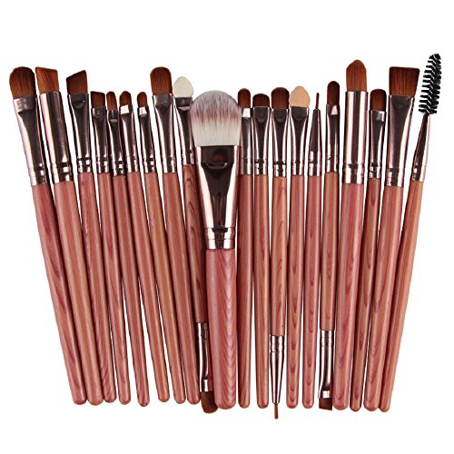MELADYPack of 20pcs Multi-function Cosmetic Powder Foundation Eyeshadow Eyeliner Lip Makeup Brushes Sets (Phoebe Pattern)