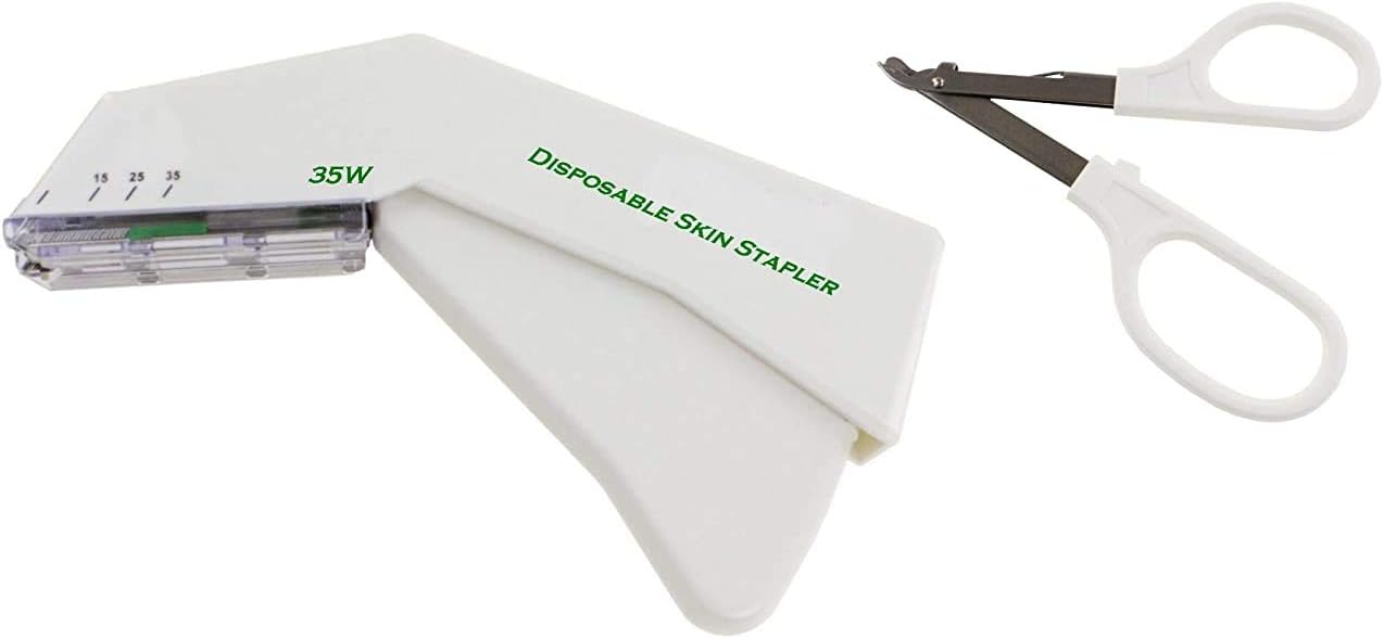 Uni Instrumed Disposable Skin Stapler 35W and Staple Remover, White