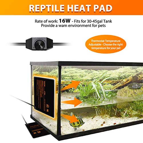 BKVESHI Under Tank Heater with Thermostat, Temperature Adjustable