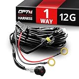 OPT7 12 Gauge 500W Wiring Harness w/Switch for LED Light Bars - 11ft Dimmer Strobe Waterproof Relay Switch