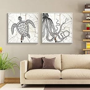 Floating Framed for Living Room Bedroom Wooden Background...