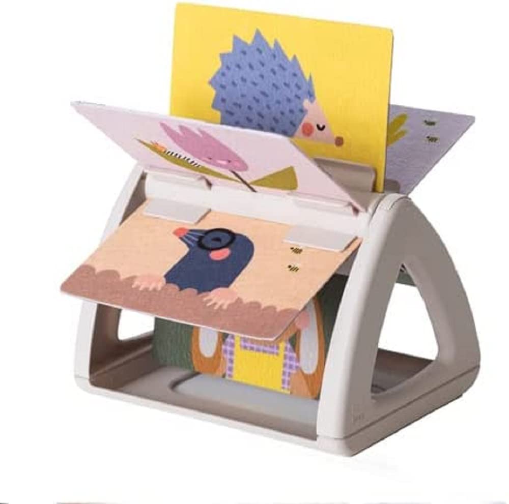 Taf Toys Urban Garden Tummy Time Spinning Book. Double-sided Monochrome Black & White and Colourful Picture Baby Book. Suitable for Boys & Girls 0 months +