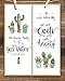 Cactus and Humans - 11x14 Unframed Art Print Poster, Great Plant Wall Art, Home Room and Office Decor, Funny Cactus Decorations for Garden, Humorous Mental Health Poster, Modern Succulents Art