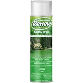 Seymour RENEW Grass and Shrub Spray Paint, Pristine Green, 17 oz. Can. | Turf colorant for dead grass, pet urine damage, and faded hedges; plant-safe, rain-resistant, dries to the touch in 15 min.