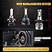 Marsauto H11 Fog Bulbs, H8 H9 Bright Cool White 6000K 6000LM Adjustable Angle for Fog Light, Pack of 2