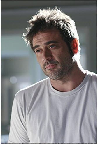 Jeffrey Dean Morgan With Facial Hair And White Shirt Close Up 8 X