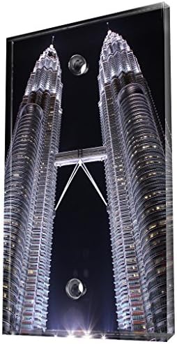 HDArt Single Blank Asian Switch Plate Cover - Petronas Twin Tower Klcc Malaysia Night
