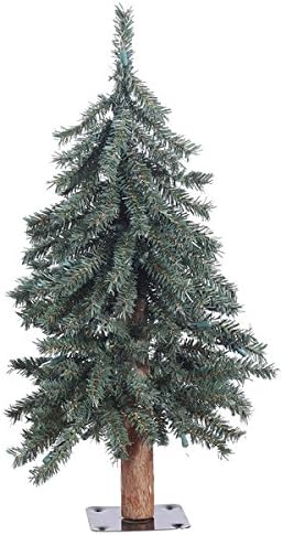 Vickerman Green PVC 2-foot Unlit Natural Bark Alpine Artificial Christmas Tree