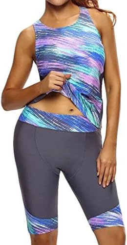 Brezeh Women Swimwear, Women's Tankini Sets Swimming Costumes Low Waist Strap Two Piece Padded Swimsuits Swimwear Beach Bathing Suit Plus Size