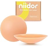 Niidor Pasties Nipple Covers for Women - Reusable Sticky Silicone Circle Breast Petals for All-Day Wear No Show Seamless Fit