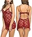 Avidlove Sexy Lingerie for Women Babydoll Sleepwear Lace Chemises Set