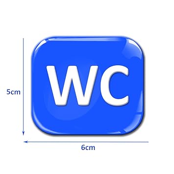 Skino 3d Gel Silikon Wc Schild Aufkleber Wc Symbol Turaufkleber
