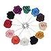 TopTie Lapel Pin Flower Boutonniere for Suit Rose for Wedding (Pack of 12)