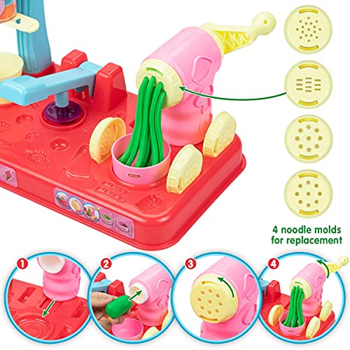 UNIH Play Dough Set for Toddlers, Play Dough Tool Kit Kitchen Creations