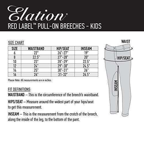 image for ELATION Kids Riding Breeches Girls & Boys Red Label - Pull On Kids Rid