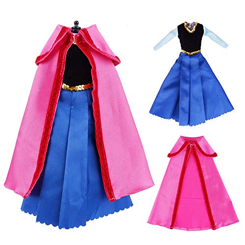 E-TING Beautiful Queen Snow Princess's Doll Clothes and Princess's Dress Up for 11.5 inch Doll Clothes