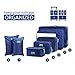 Packing Cubes - MOVETO 7 Set Luggage Packing Organizers with Travel Bottle Set
