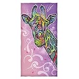 Cotton Beach Towel by Dean Russo (Giraffe)