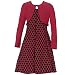 Bonnie Jean Big Girls Red Black Polka Dot Bolero A-Line Christmas Dress 7-16