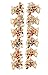 Yeshan Set of 12pcs No-slip Grip Butterfly Design Golden Plated Mini Claw Clip, with Rhinestone and Crystal Beaded Metal Jaw Hair Clip