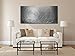 YaSheng Art - 24x48 Inch Large Abstract Art Oil Paintings on Canvas Silver Gray Gradient color Abstract Artwork Modern Home Decor Canvas Wall Art Ready to Hang for Living Room Bedroom