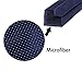 Coxeer Microfiber Men's Ties Necktie Classic Dot Tie for Wedding Formal Wear Business Dress (Check Navy Dark Blue)