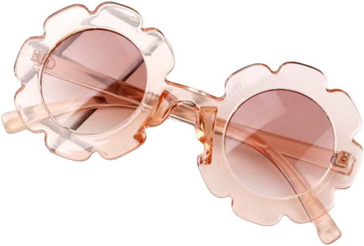 Toddler Kids Eyeglasses Baby Children Vintage Flower Round Anti-UV Sunglasses 6 Colors Plastic Frame Beach Goggles
