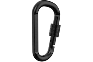 National Hardware N900-014, 2 Pack Locking Carabiner Kit, Heavy Duty Carabiner D Ring Clips with Twist Lock