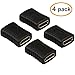 RELPER-LiNESO HCH009 HDMI V1.4 Female to Female F/F Coupler Extender Adapter Plug for HDTV HDCP 3D and 4K HDMI Cable Extension Connector Converter, 4X HDMI Female Adapter