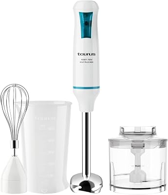 Robot 750 Easy Plus Inox Batidora de Mano 750W, Picadora y Batidor