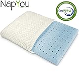NapYou Amazon Exclusive Ventilated Cooling Gel Memory Foam Bed Pillow with AirCell Technology & Cool Washable Cover