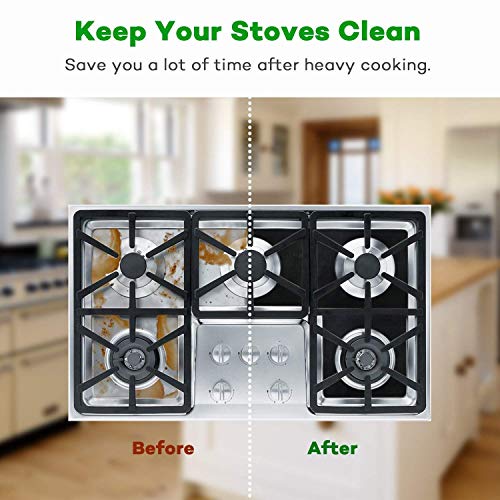 Reusable Gas Stove Burner Covers 10 Pack Upgrade Double Thickness 0.2mm NonStick Stovetop