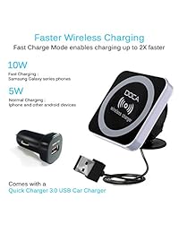 QI Soporte de cargador de coche inalámbrico, DOCA para teléfono móvil, ventilación de aire, soporte de carga