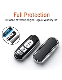 COMPONALL - Funda para llave de Mazda 2017 2018 Mazda CX-5 CX5 6 3 Miata MX5 Smart 4 botones Premium suave TPU cubierta completa de protección Smart Remote Key Fob Shell Plata