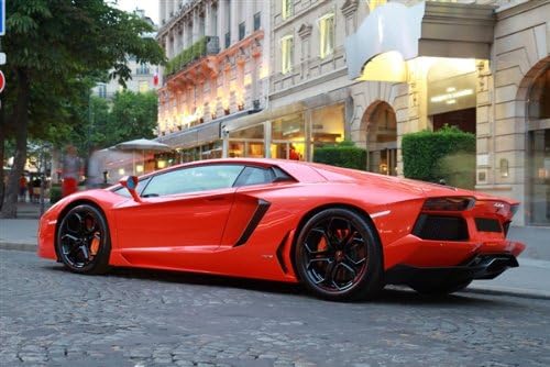 amazon com driver motorsports lamborghini aventador orange left rear hd poster super car 18 x 12 inch print posters prints driver motorsports lamborghini aventador orange left rear hd poster super car 18 x 12 inch print