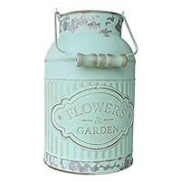 VANCORE Shabby Chic Metal Jug Vase Pitcher Flower Holder for Home Decoration