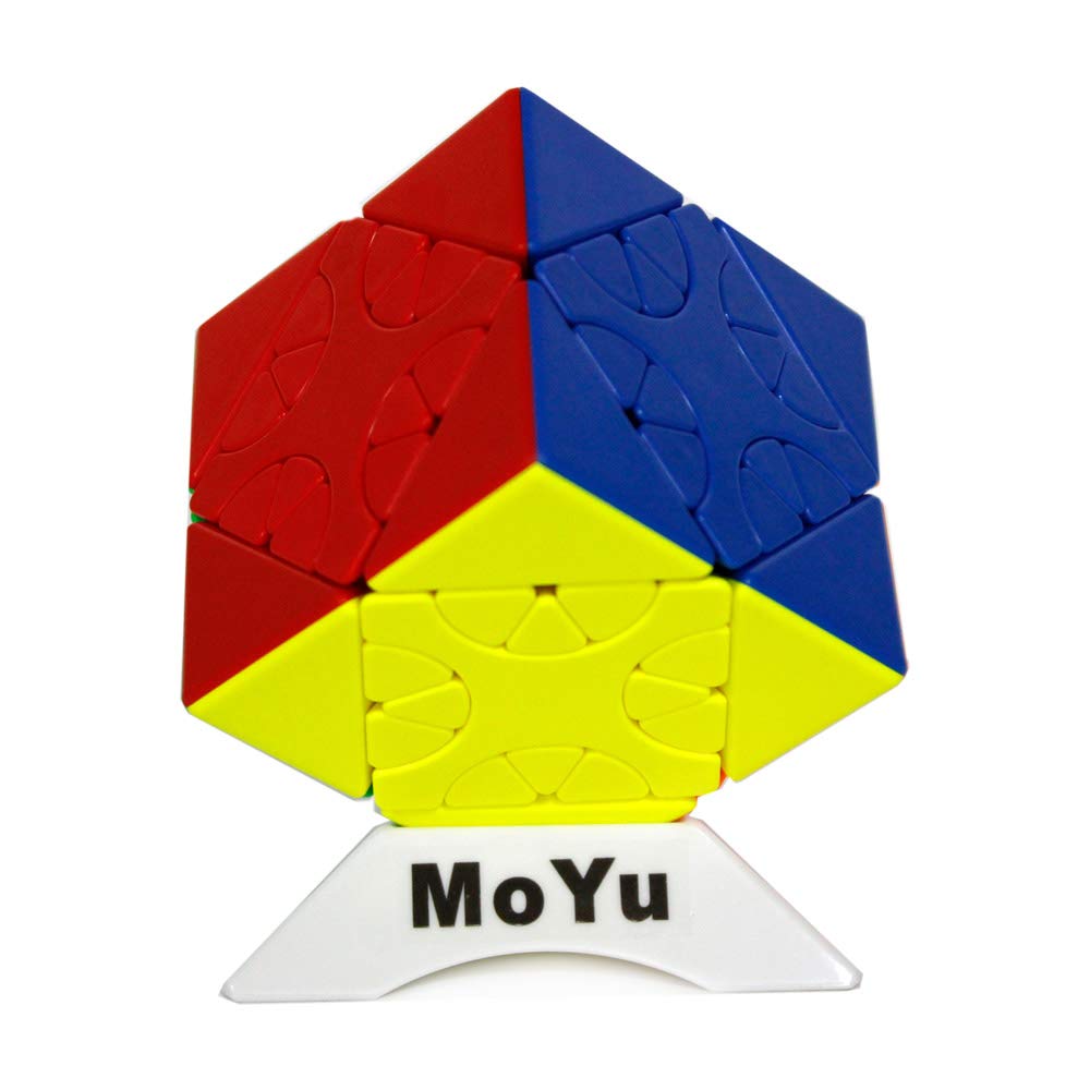 Oostifun MoYu MoFang JiaoShi Meilong HunYuan Cube HunYuan Skewb Puzzles Cube Multi Color with One Cube Tripod(Style-3)