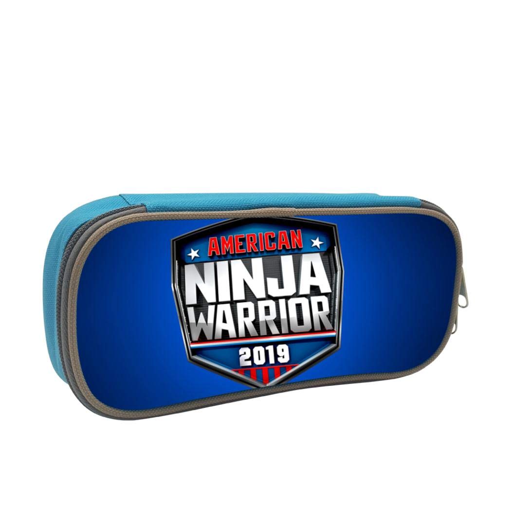 YUFIRON Student American Ninja Warrior 11 Big Capacity Homecube Pencil Case Stationery Pouch Pen Bag Blue