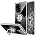 Elegant Choise Galaxy S20 Ultra Case, Crystal Clear Ring Holder Magnetic Kickstand Shockproof Transparent Flexible Soft TPU Bumper Cover for Samsung Galaxy S20 Ultra 5G 6.9